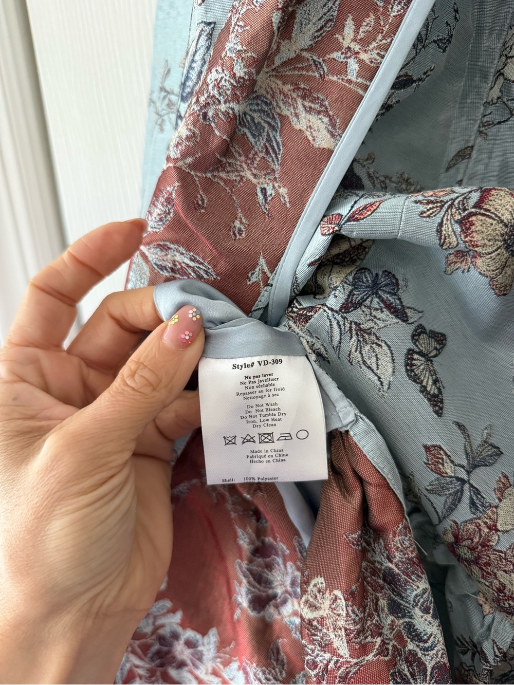 V. Chapman Cherie Light Blue Lilibet Brocade Corset Maxi Dress NEW with tags - Picture 8 of 9